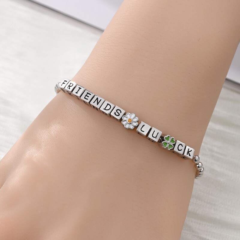 PANDACH Sterling Silver Lucky Friendship Bracelet Gift for Best Friends 17-20cm
