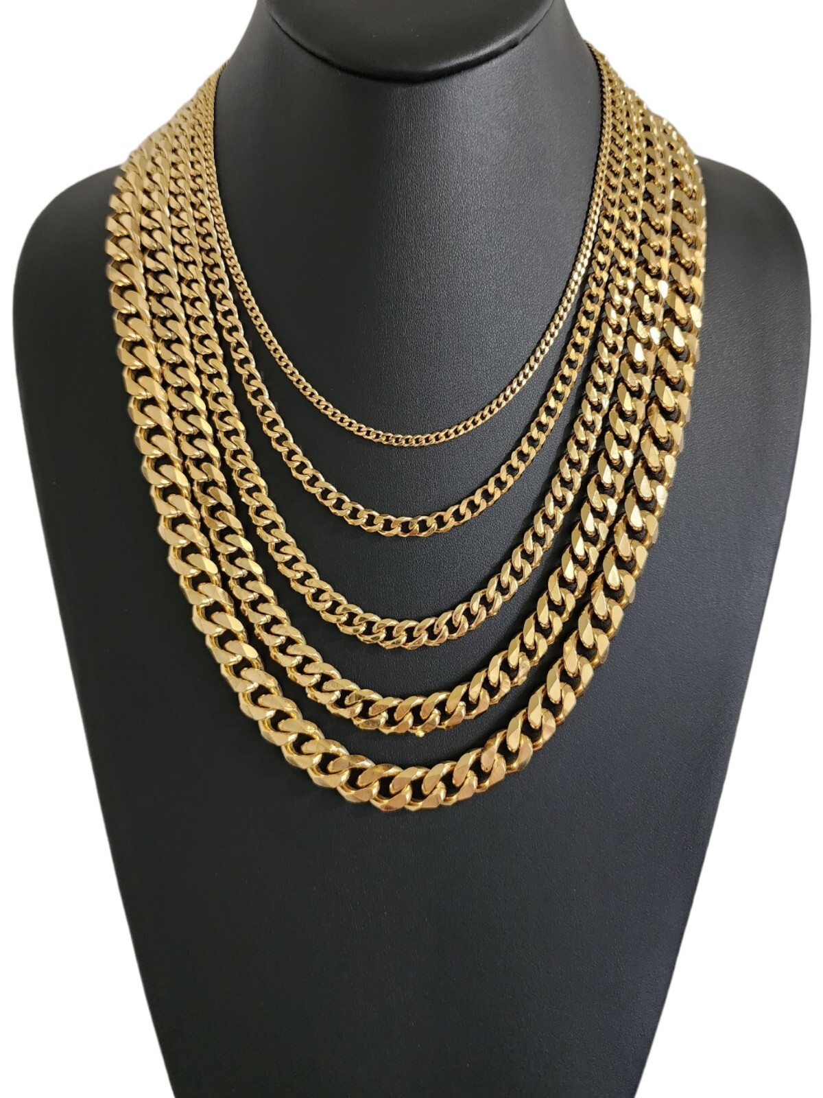 Stainless Steel Gold Plated Cuban Curb Chain 3/5/7/9/11mm Unisex Hip Hop Jewelry