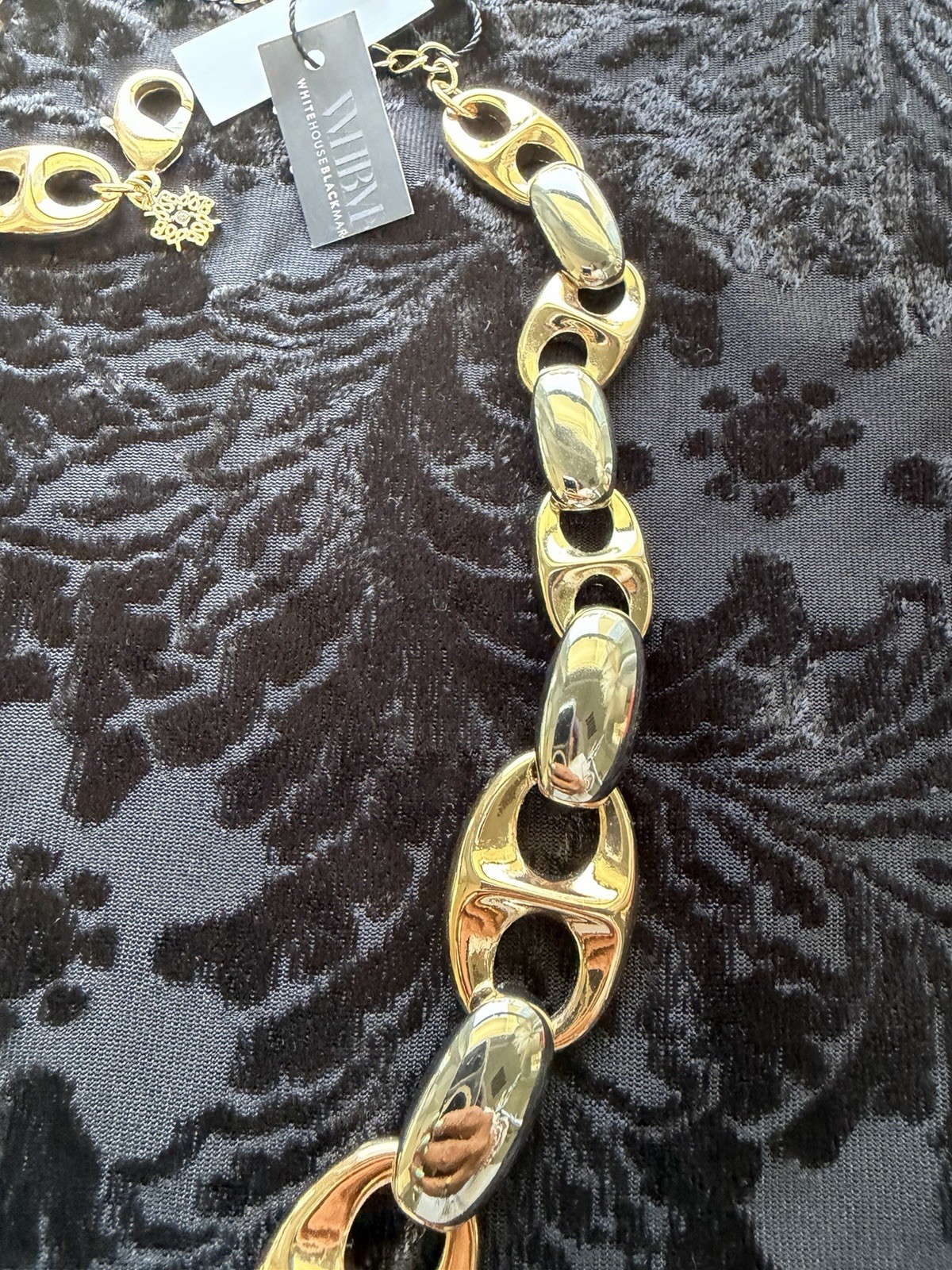 White House Black Market Mixed Metal Link Necklace