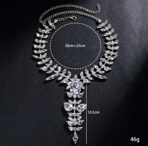 Women Rhinestone Necklace Floral Droplet Fashion Jewel Sexy Body Chain 13019