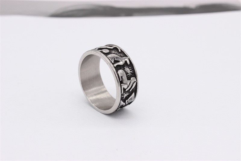Model R1519 European & American Anubis Cross Ring