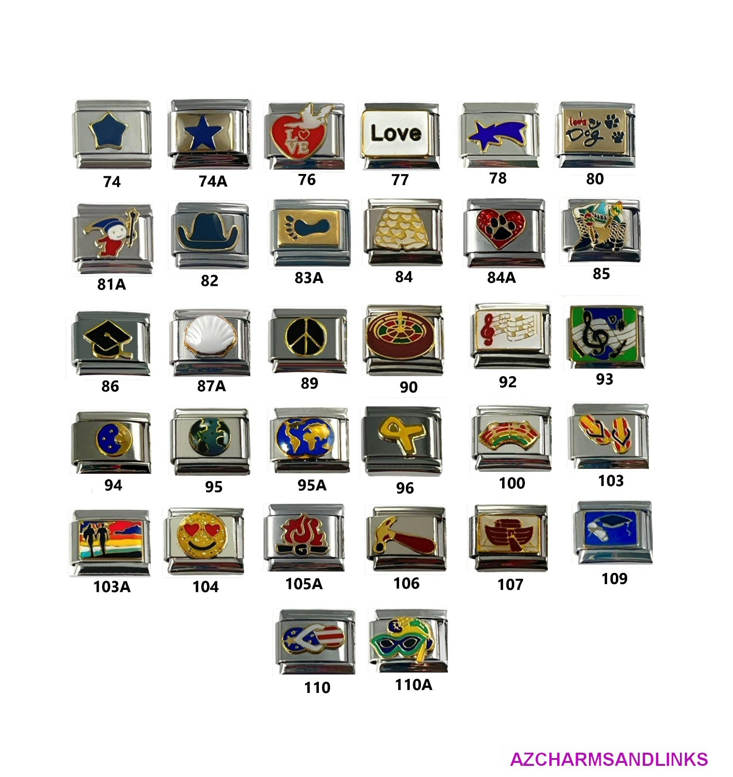 Italian Charms Lots to Choose from Italian Charm Links for your Bracelet (Set 3)