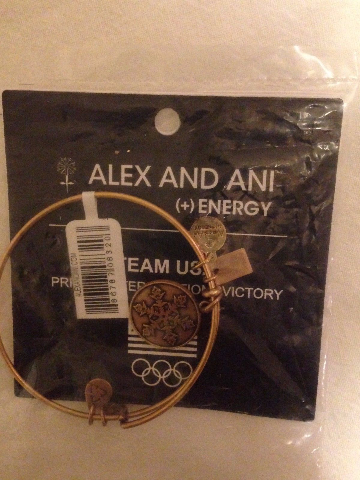 Alex and Ani Team USA Snowflake Charm Bangle NWT Gold – Frozen Elsa Anna Olaf