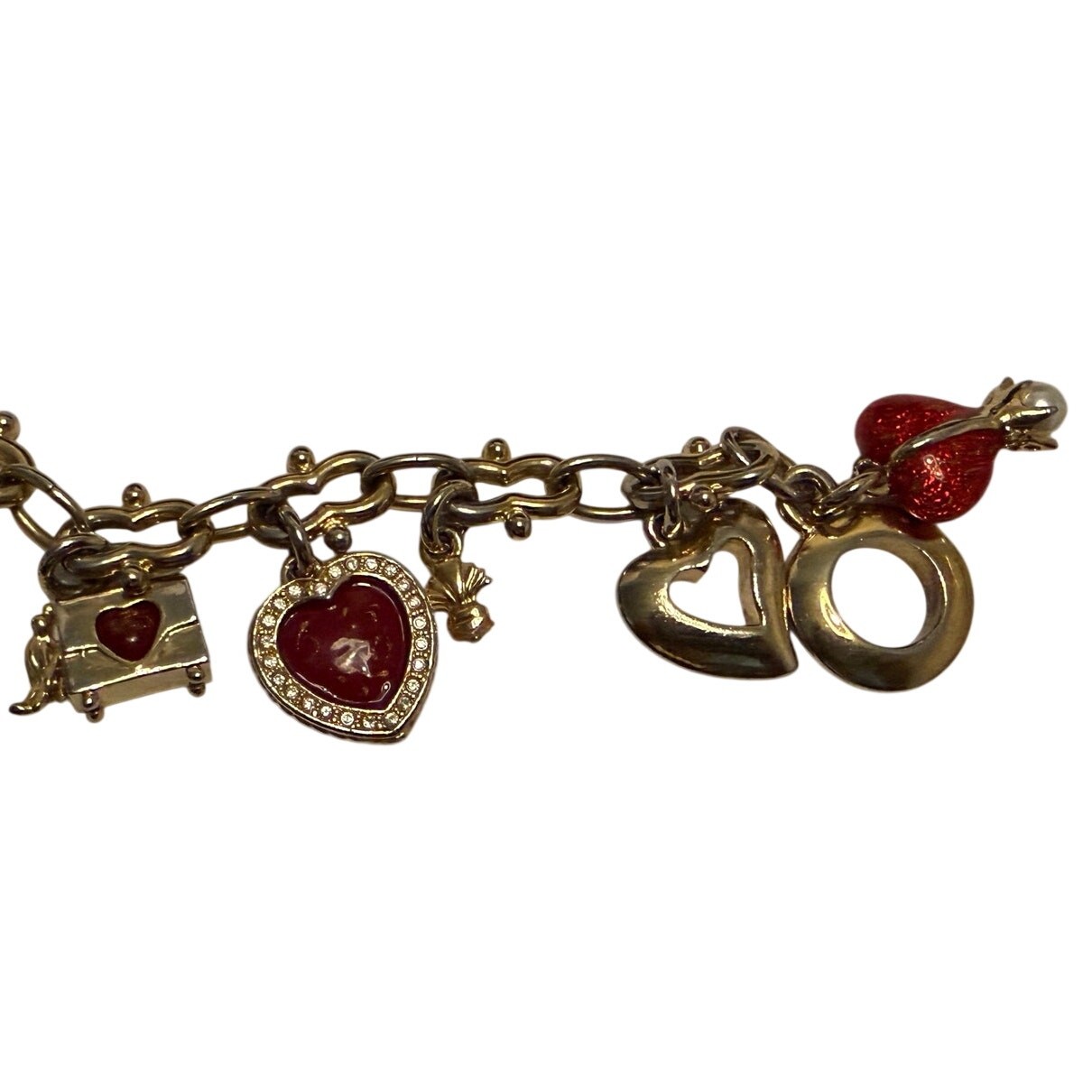 St. John “Love of My Life” Gold-tone Multi-Charm Toggle Bracelet