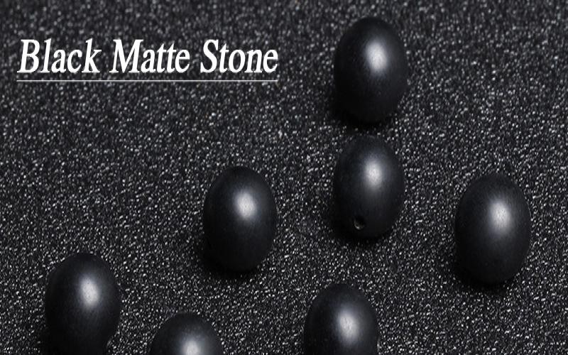 Tiger Eye & Black Agate Beaded Bracelet Men Women Elastic Cross Faith Jewelry
