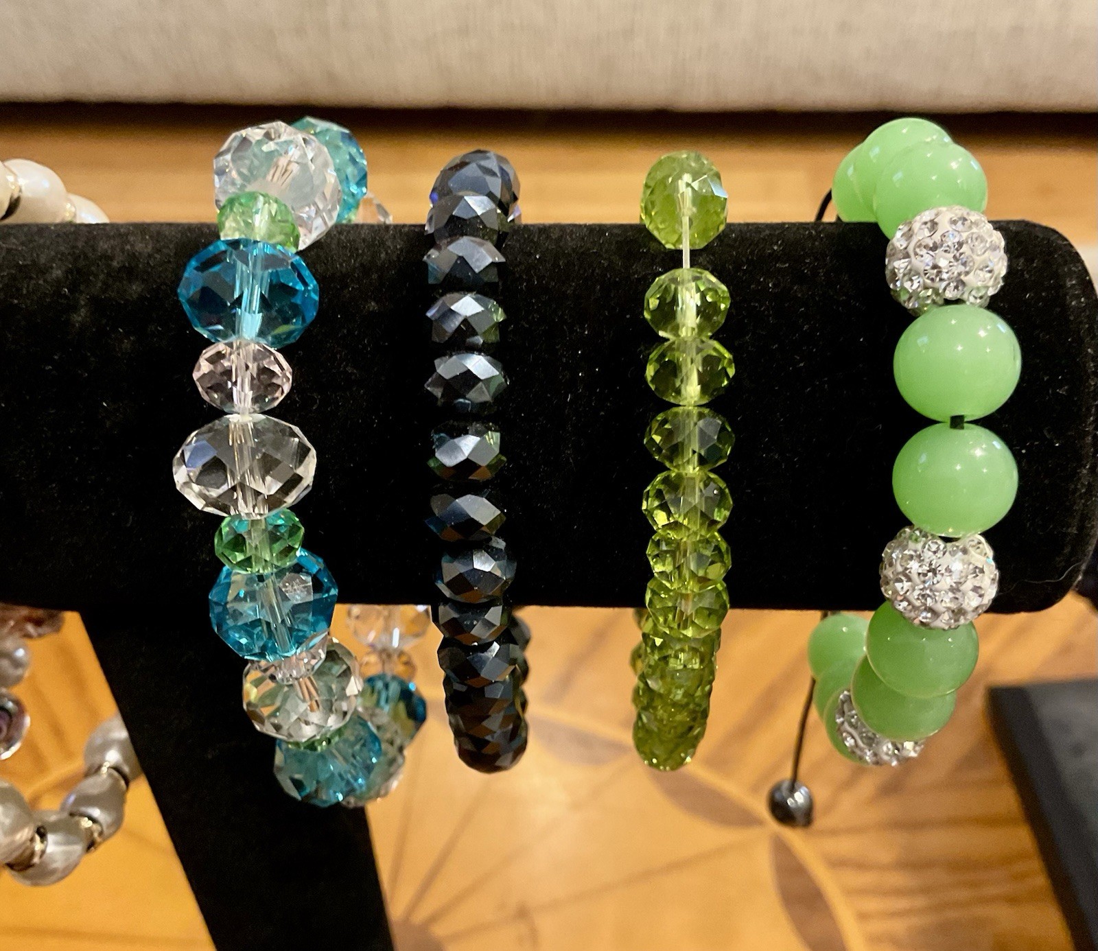 Lot of 38 Bracelets – Stretch Beaded, Wire Wrap, Multicolor, Mixed Materials