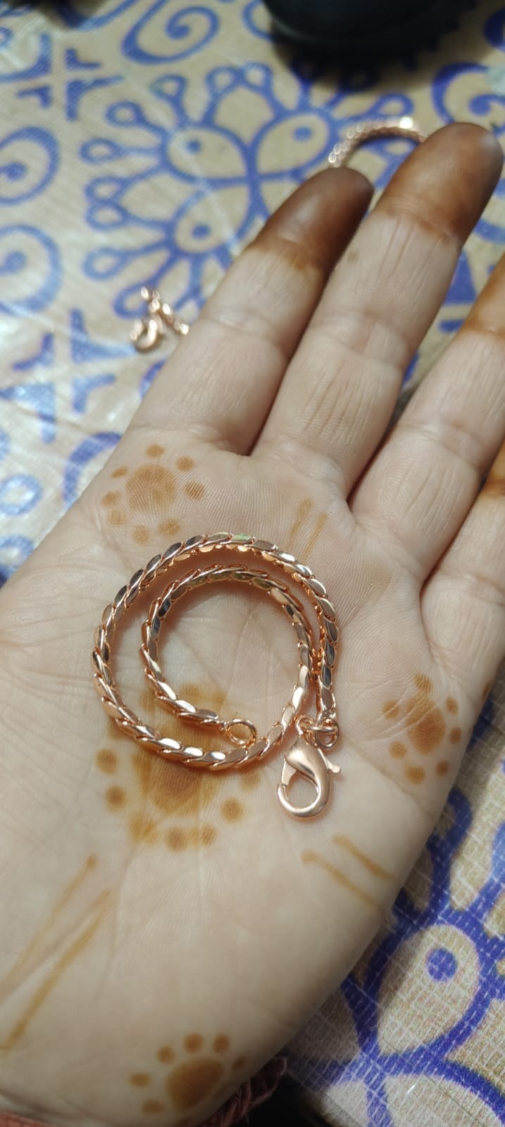 Rose Gold Copper Rope Chain Bracelet: Unisex Braided Boho Jewelry