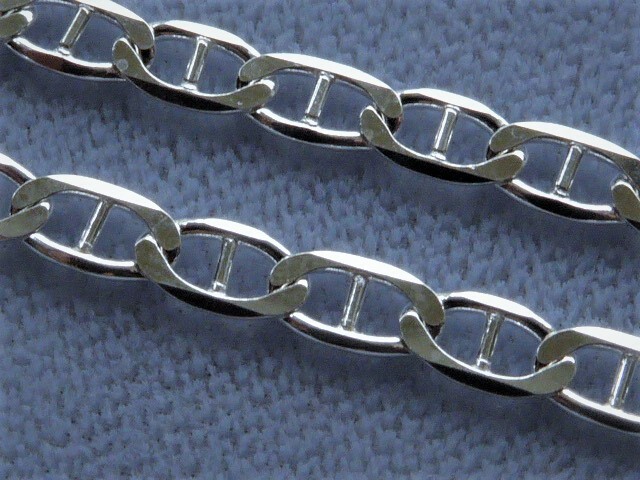 10.5″ ANKLE BRACELET 4mm ITALIAN STERLING SILVER MARINA STYLE ITALY 925