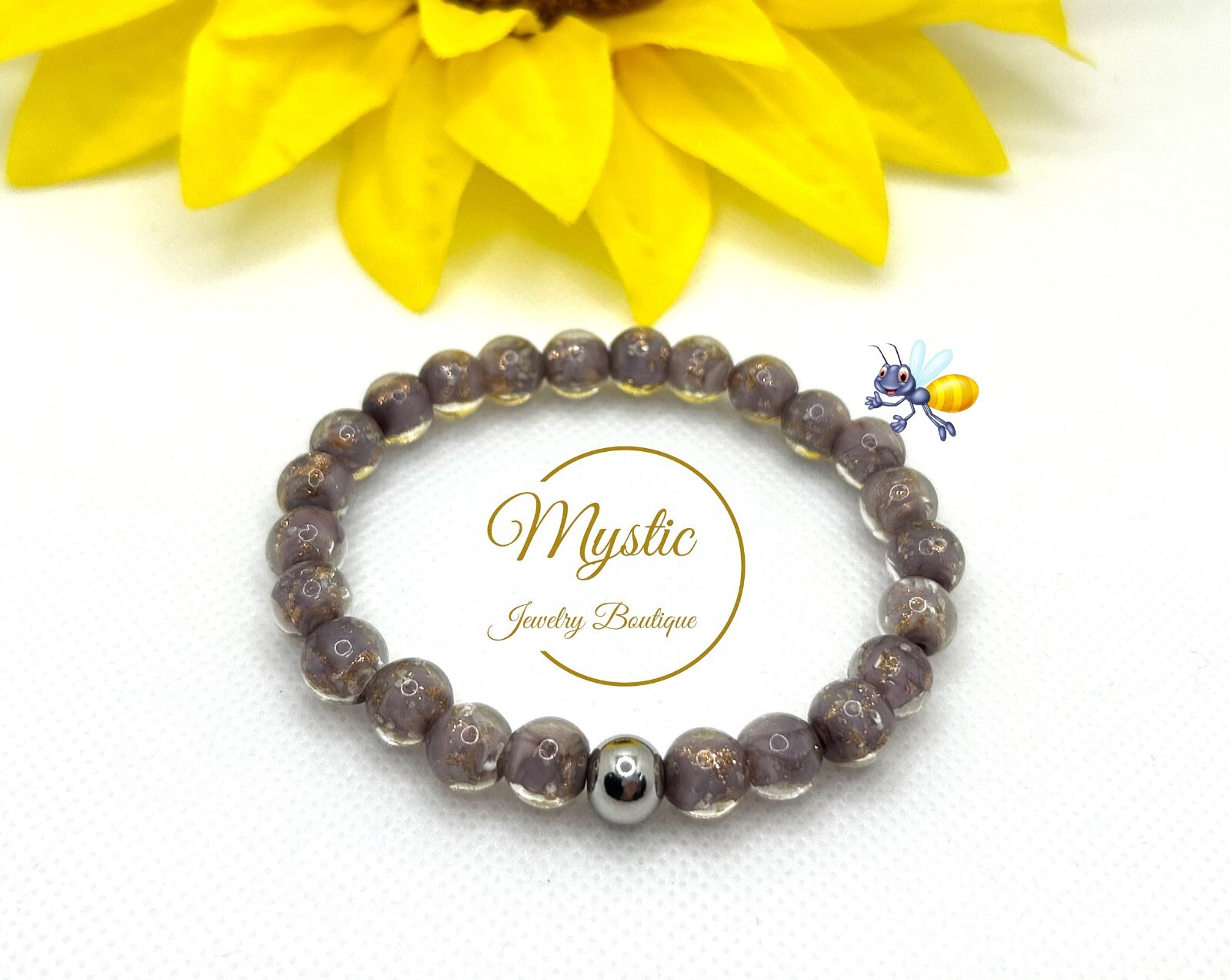 *New Colors* Mystic Firefly bracelet lampwork luminous glass glow in the dark