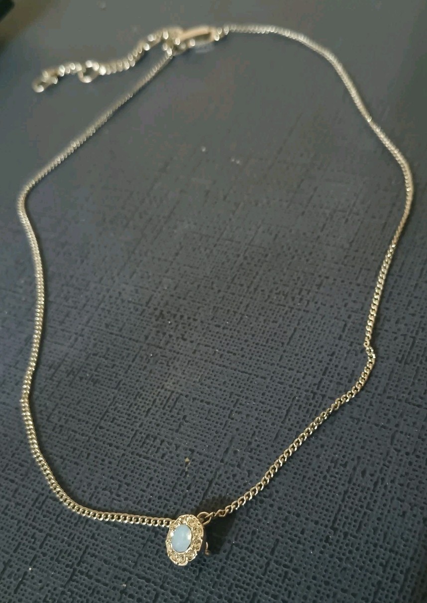Givenchy Necklace Pave Pendant & Stud Earrings Set 16″ 3″ Extender