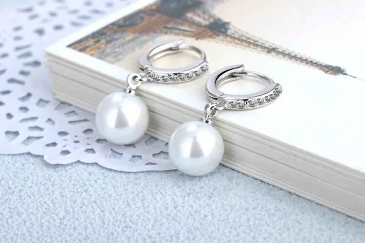 Pearl Earrings Natural Freshwater Pearl 925 Sterling Silver Earrings Jewelry