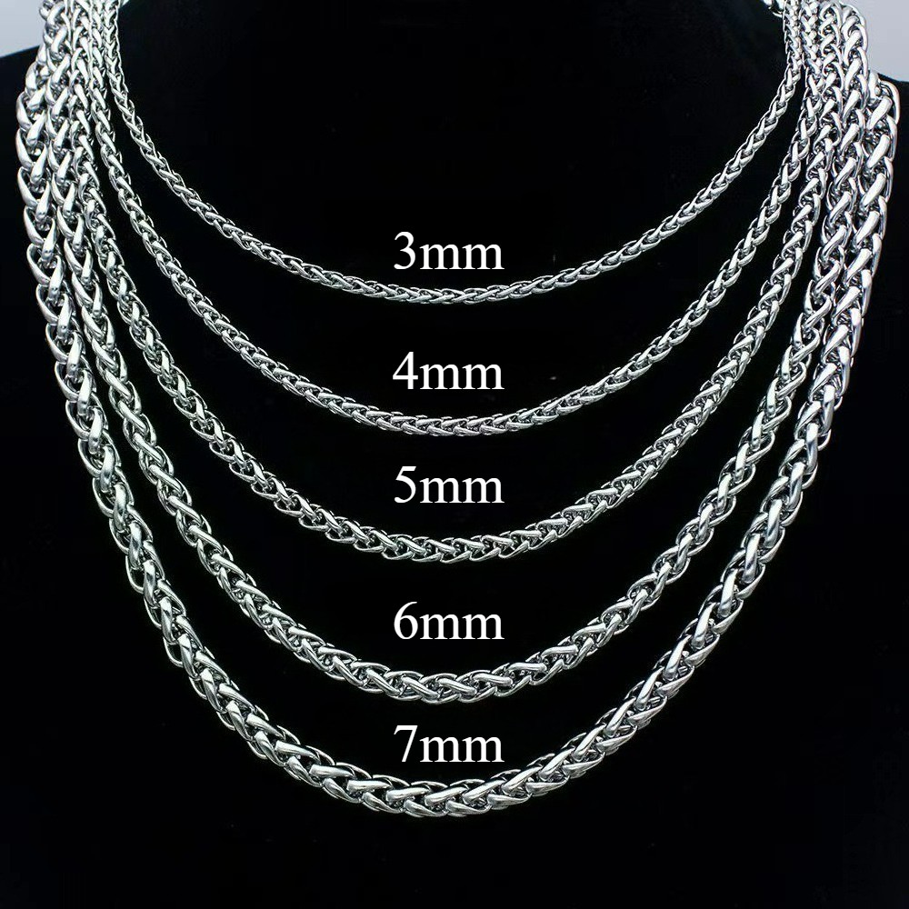 Keel Chain Titanium Steel Necklace Hip Hop Punk Chain Men DIY Jewelry Rope Chain