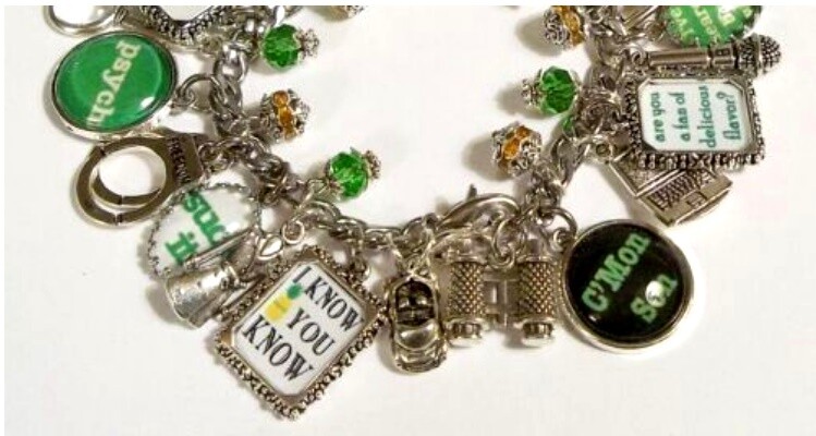Psych TV Show Shawn Gus Charm Bracelet Hand Crafted Glass Dome