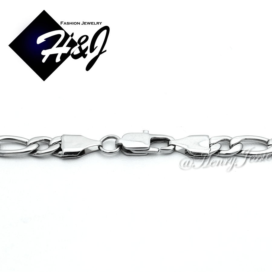 16-30″MEN Stainless Steel 2/3mm Silver Figaro Chain Necklace Cross Pendant*P67
