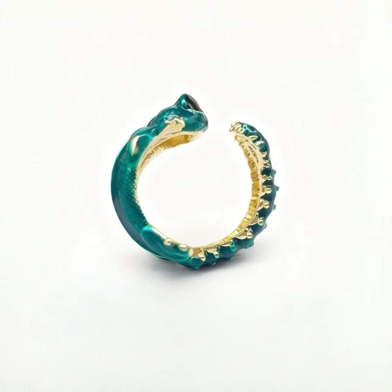 Fashion Lizard Open Ring Punk Hip Hop Adjustable Animal Ring Trendy Jewelry for