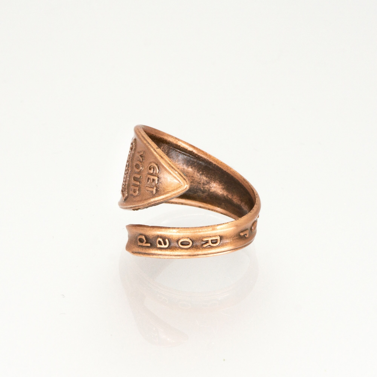 Route 66 Solid Copper Spoon Ring