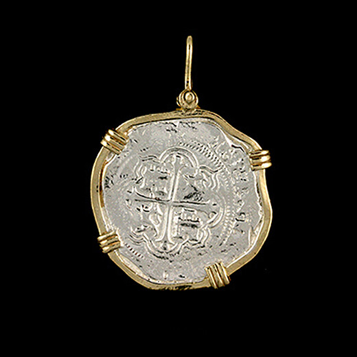 Atocha Sunken Treasure Jewelry – Large Pieces of 8 Silver Coin with Date Pendant