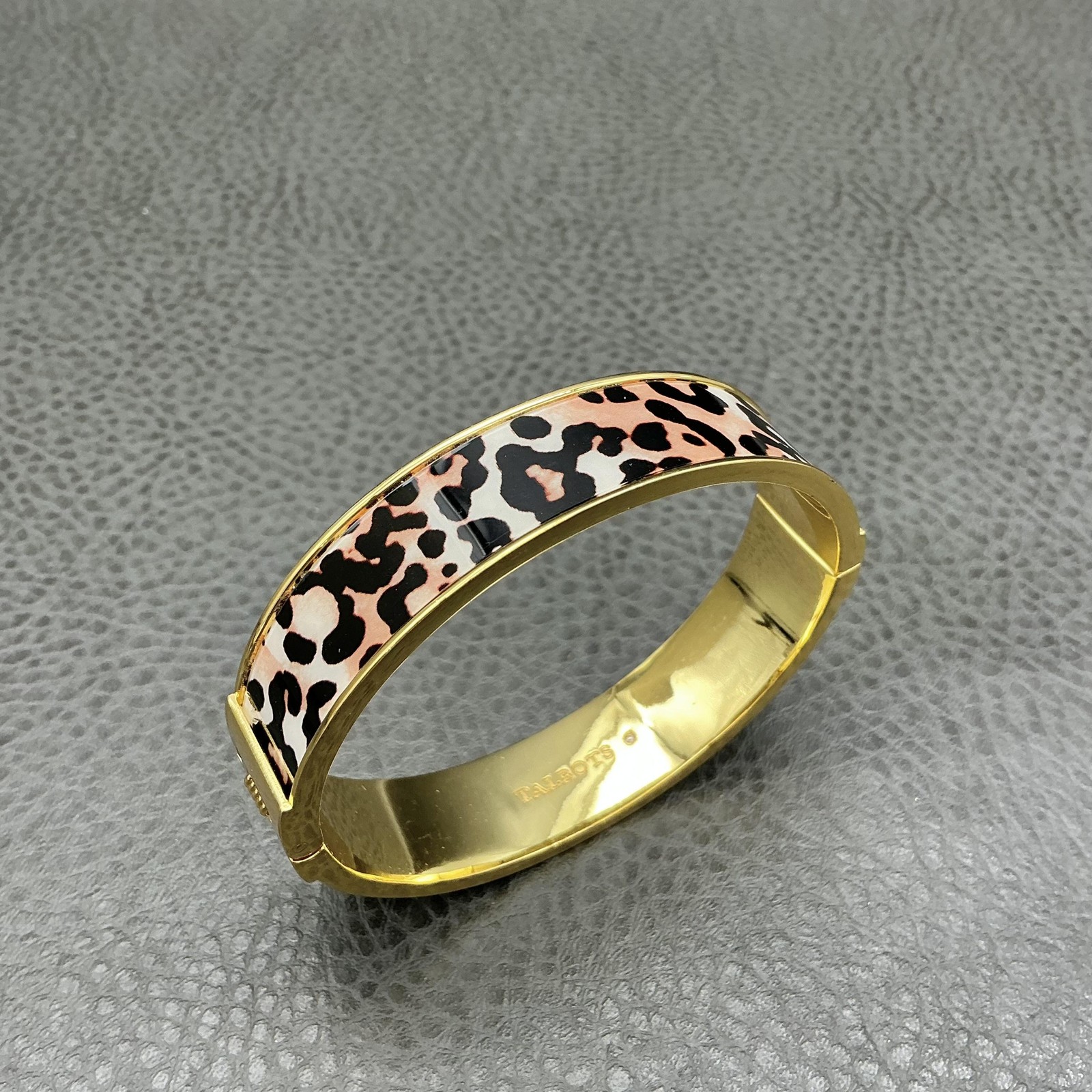 Talbots Bracelet Multicolor Leopard Enamel Gold Tone Womens 6.8 In Jewelry