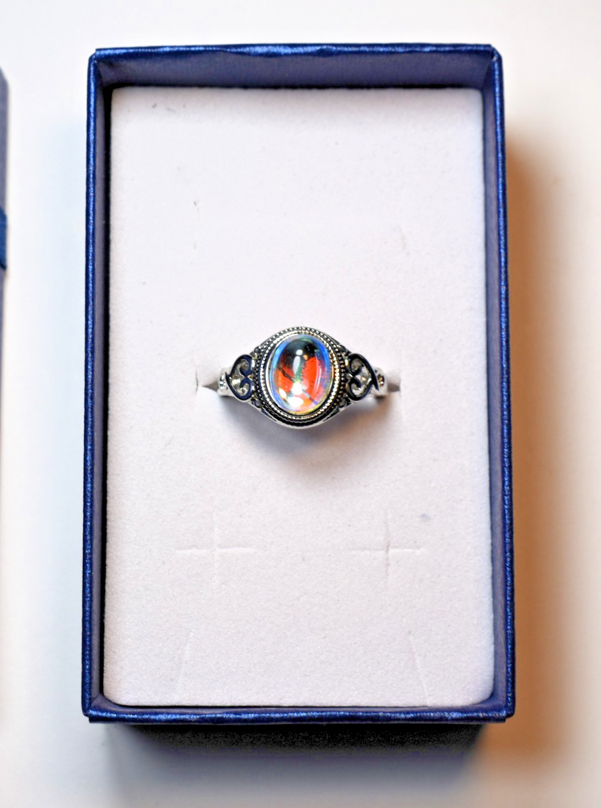 Mood Moon Ring SP 925 Sterling Silver Size 7 Gift Boxed