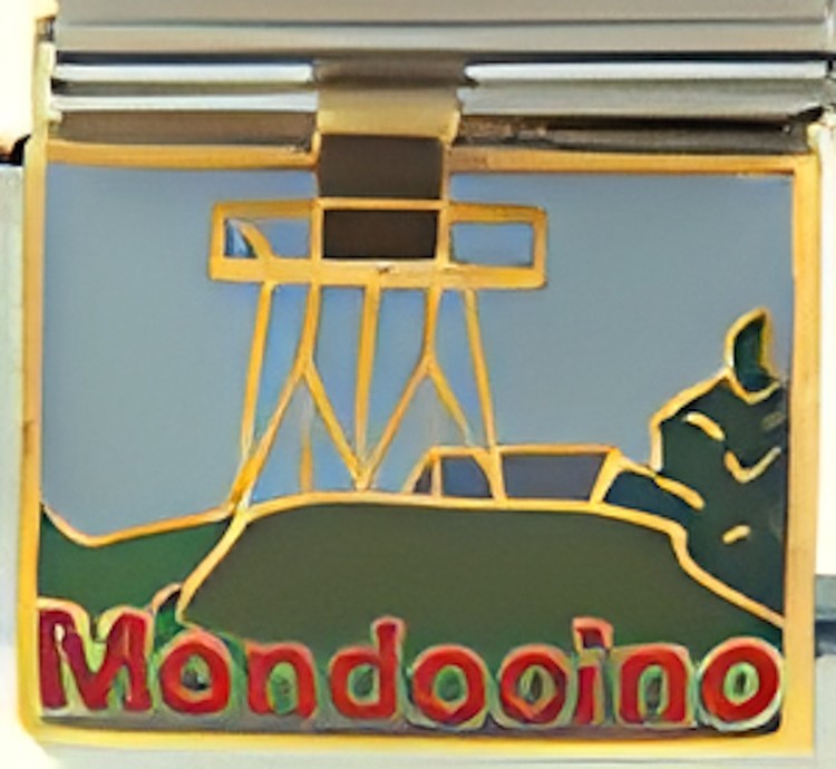 Mendocino California Water Tower Enamel 9mm Italian Charm Bracelet Link Travel
