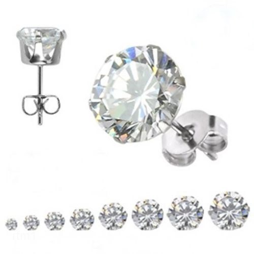 Hypoallergenic Stud Earrings Select from 8 Sizes Stainless Surgical Steel