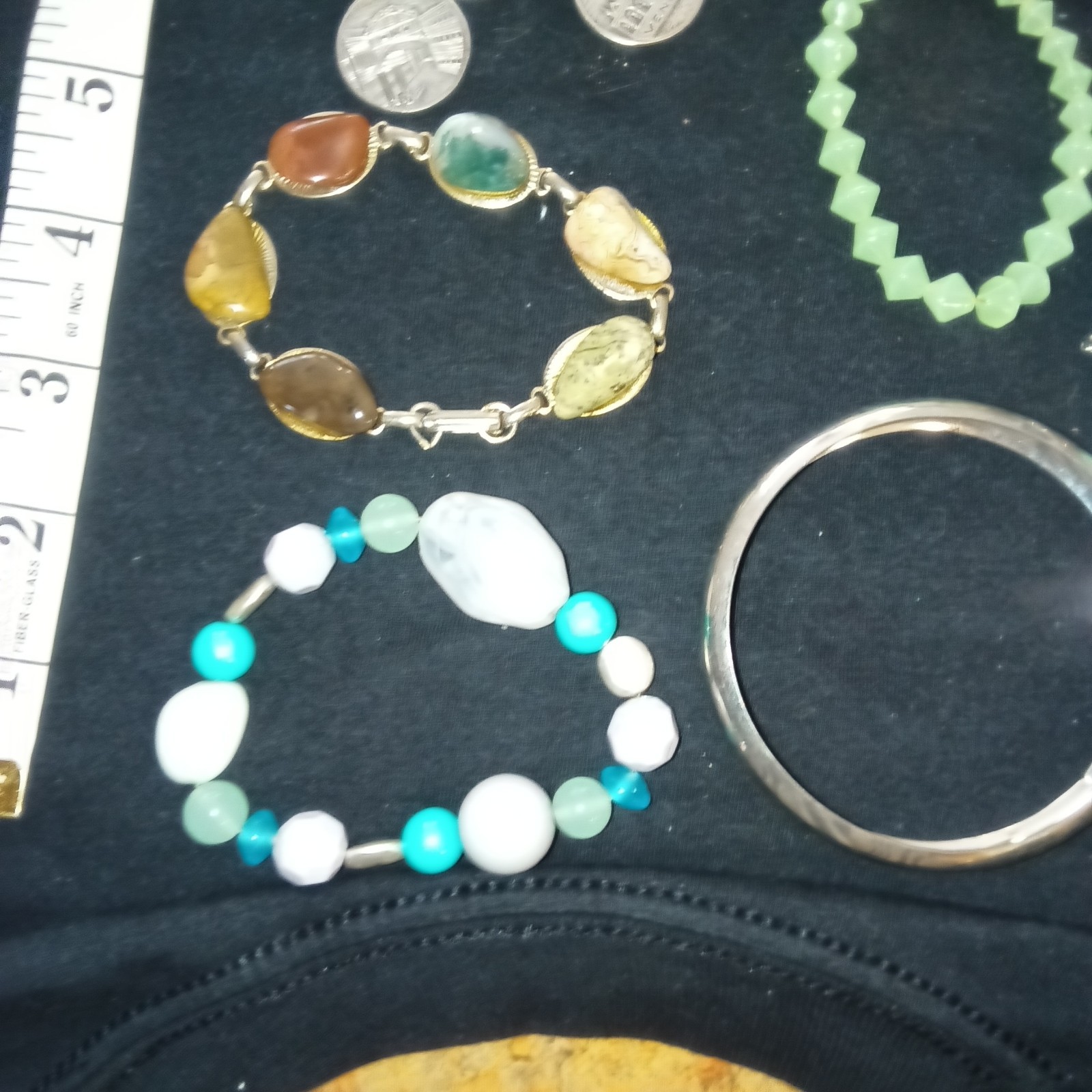 12 Vintage Bracelets Lot, 2 Bangle, 1 Charm And 9 Other Varies Styles!