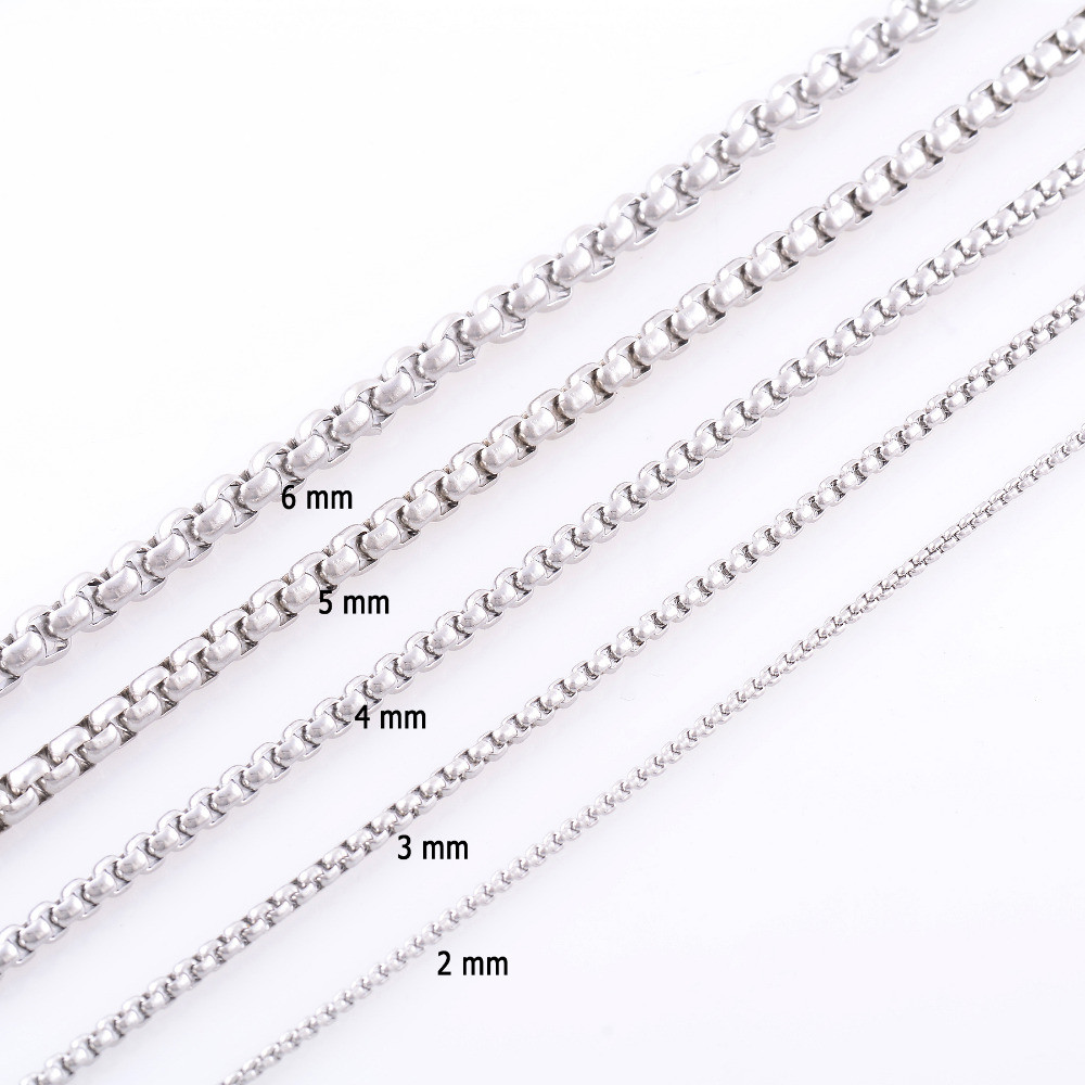 316L Stainless Steel 45 cm (17.7 Inch) 2 mm Rounded Box Neck Chain Necklace