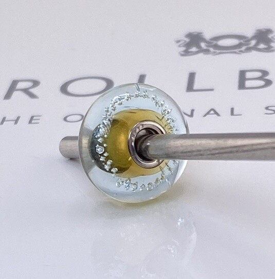 Trollbeads Silver Trace Gold Bead