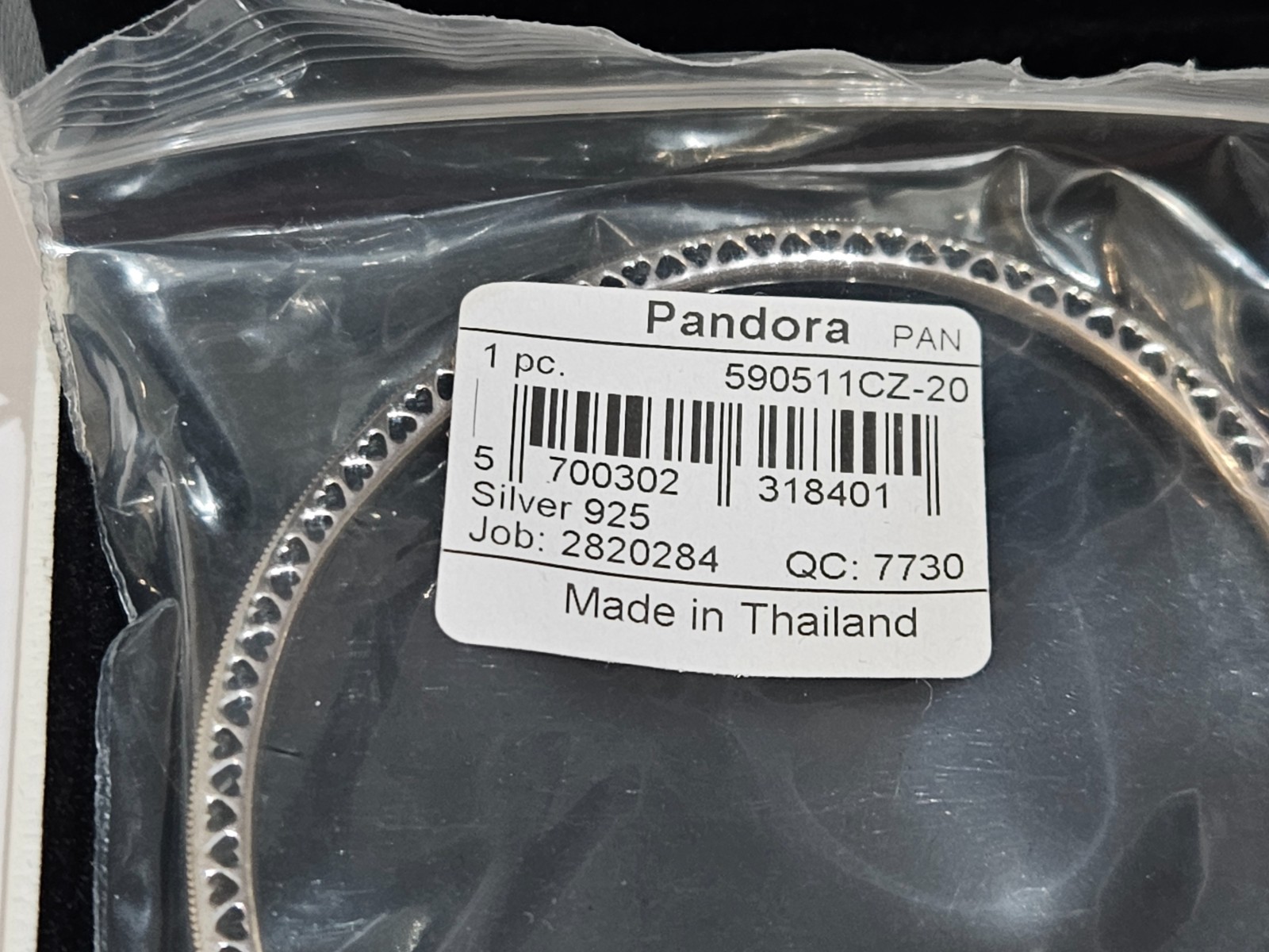 Authentic Pandora S925 ALE SS Twinkling Forever Bangle Bracelet 590511CZ-20cm