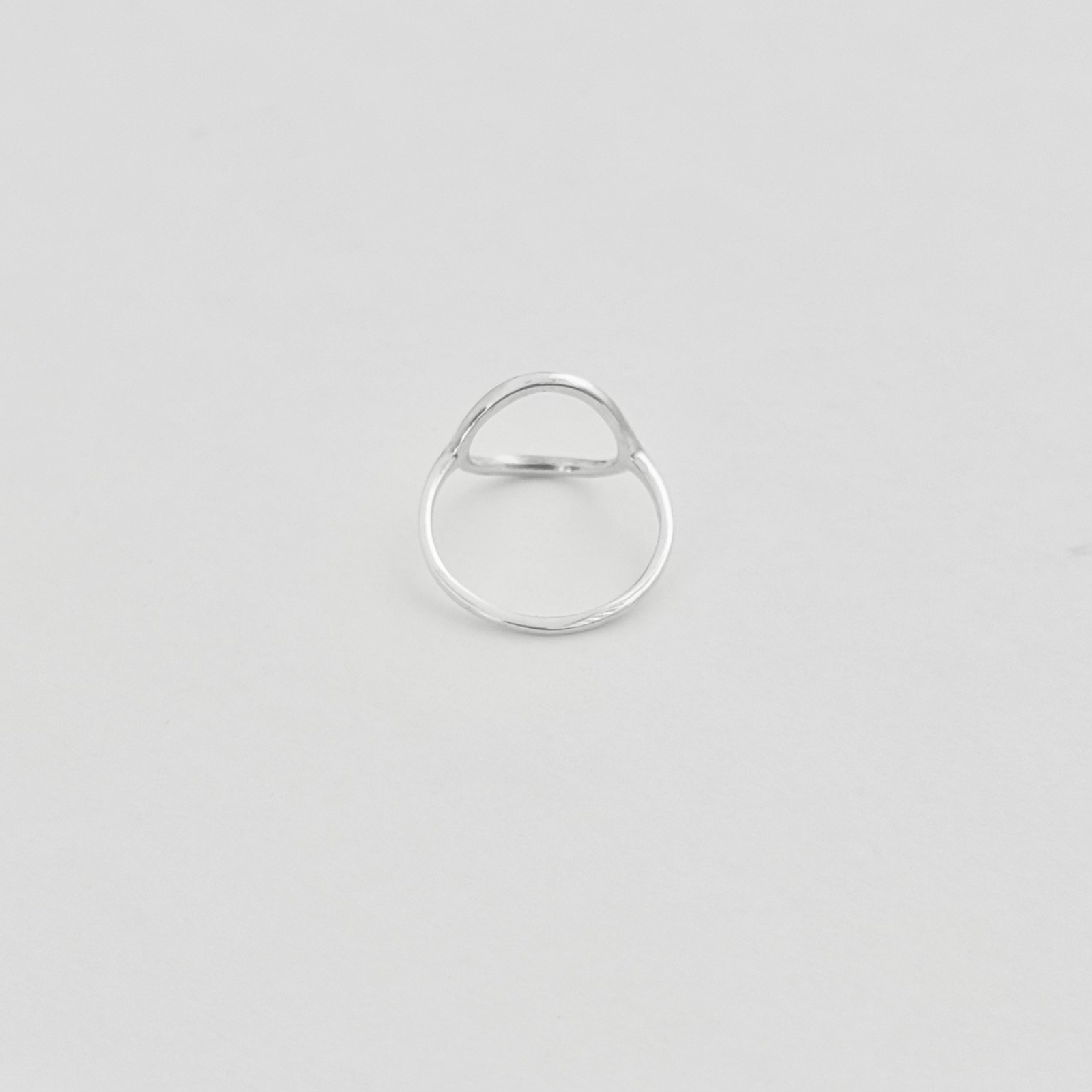 Sterling Silver Large Thin Open Circle Ring, Halo Rings, Eternity Round Circles