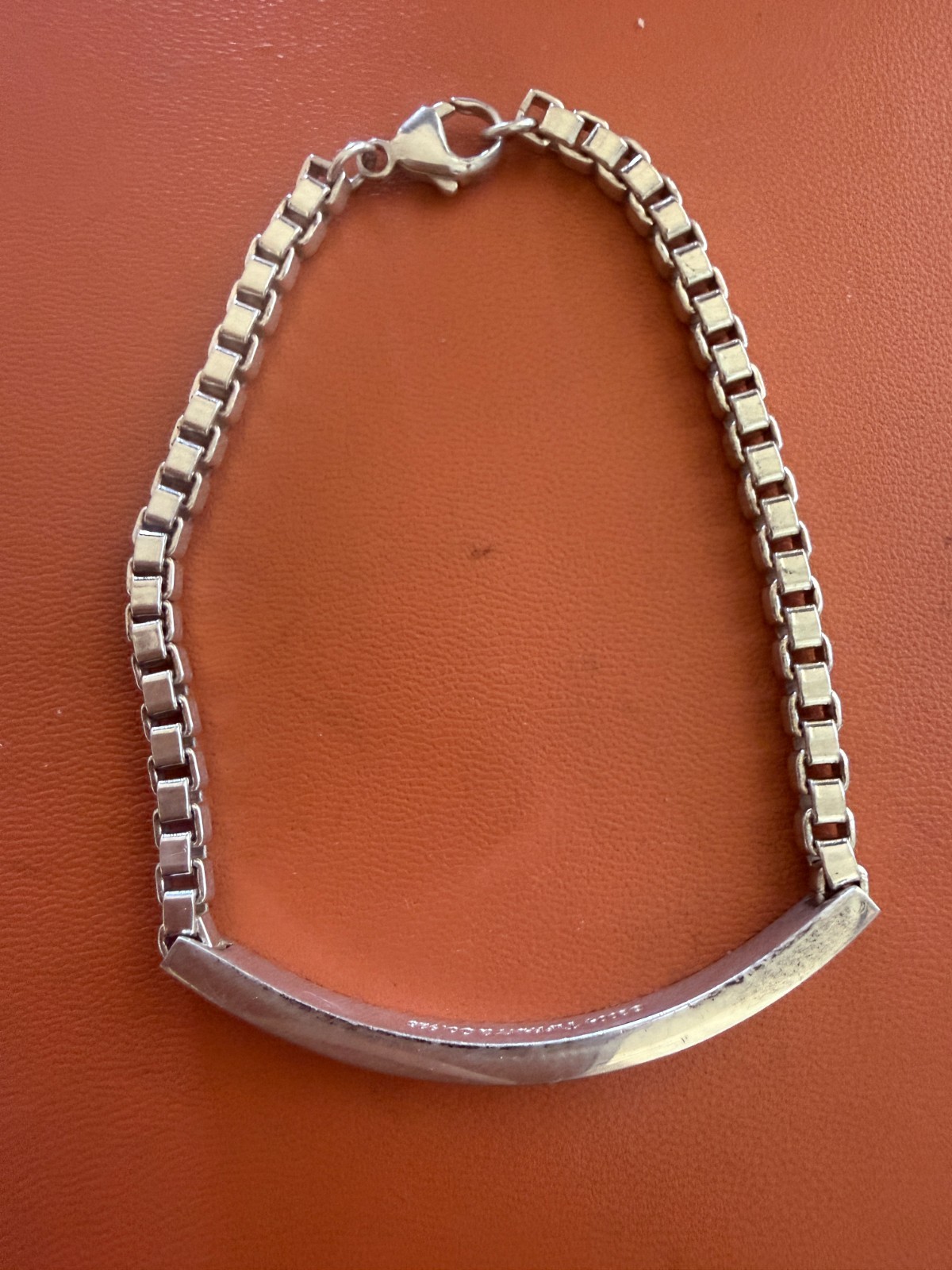TIFFANY&Co. Venetian link ID Bracelet Silver Ladies [Used] 8″