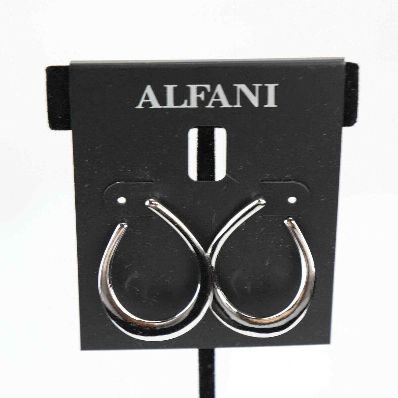 Alfani Silver Tone Flat-Edge Earrings
