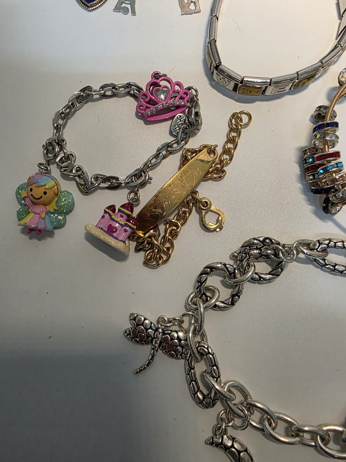 Bracelet Lot Costume Fashion Charm Bracelets Vintage To Now Mixed Materials
