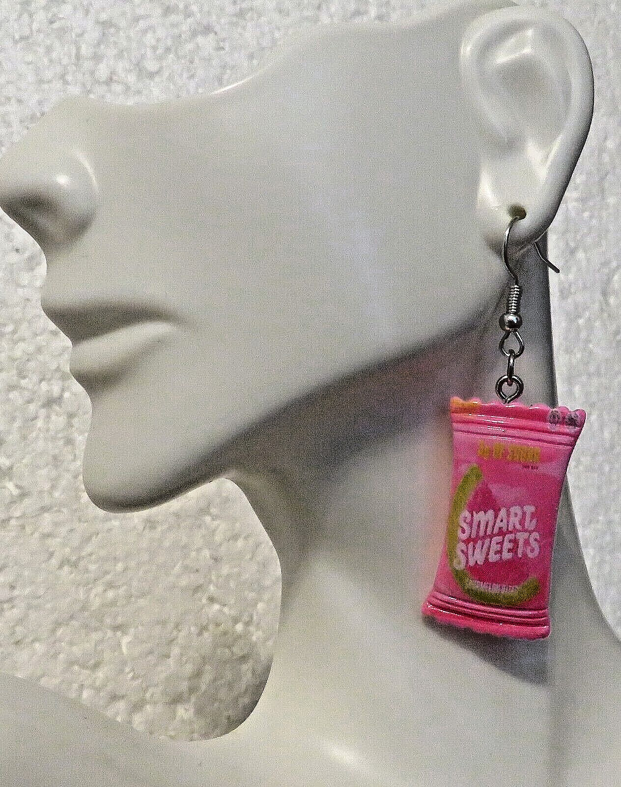 Smarty Treat 3 grams Sugar Candy Dangle 1.25″ Hook Earrings