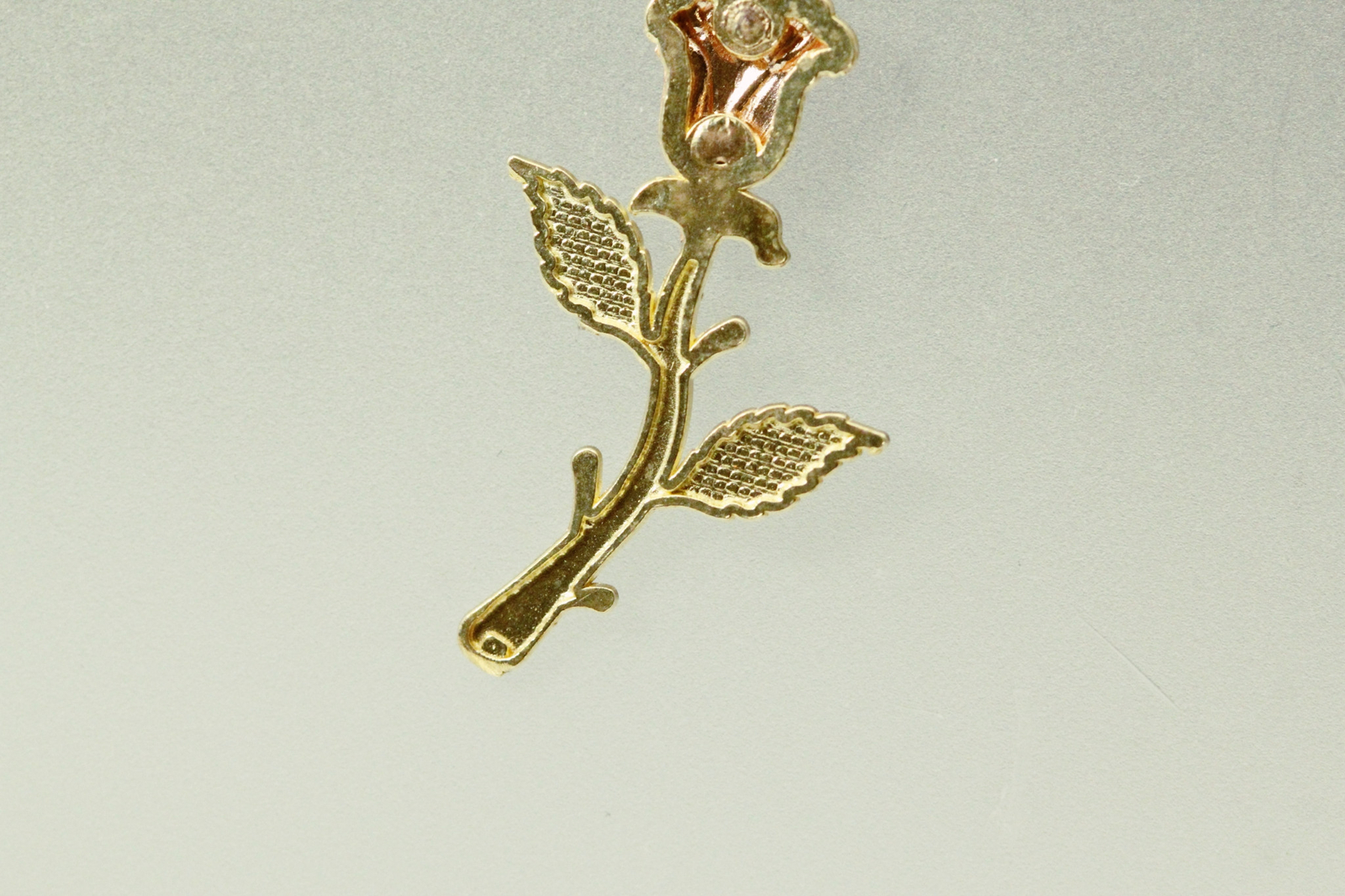 10K Tri-Colored Gold Rose Pendant 1.2 grams (PEN9820)