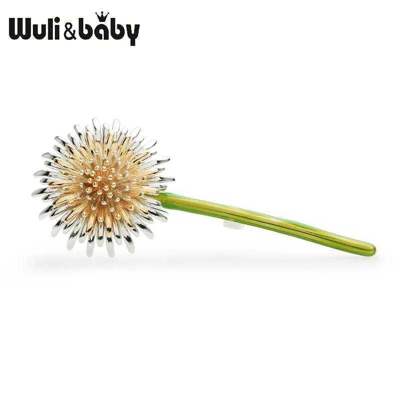 Dandelion Flower Charm Brooch Pins Women Bohemian Fashion Gift Pin Brooches 1pc