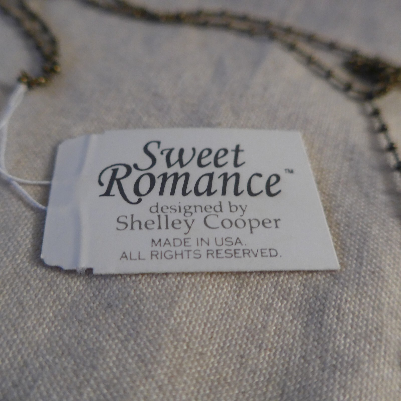 Sweet Romance Cross Necklace Shelley Cooper NWT