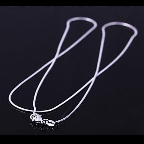 Genuine 925 Sterling Silver Snake Chain Necklace Cord 1mm Width – 16 – 28 Inches