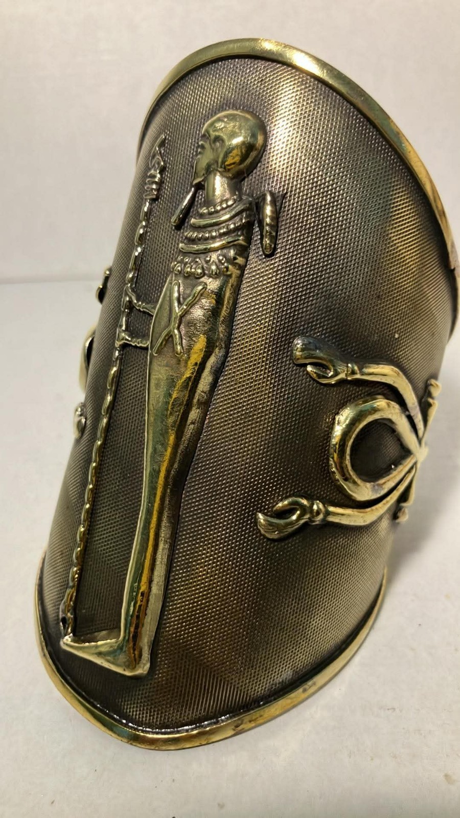 New Unisex Kemet Art Egyptian Bronze Adjustable Bangle 6 inches High