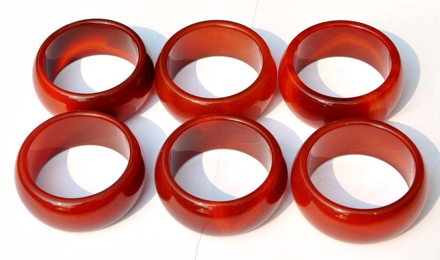 62mm-63mm Carnelian / Red Agate Wide Bangle Chunky Bracelet