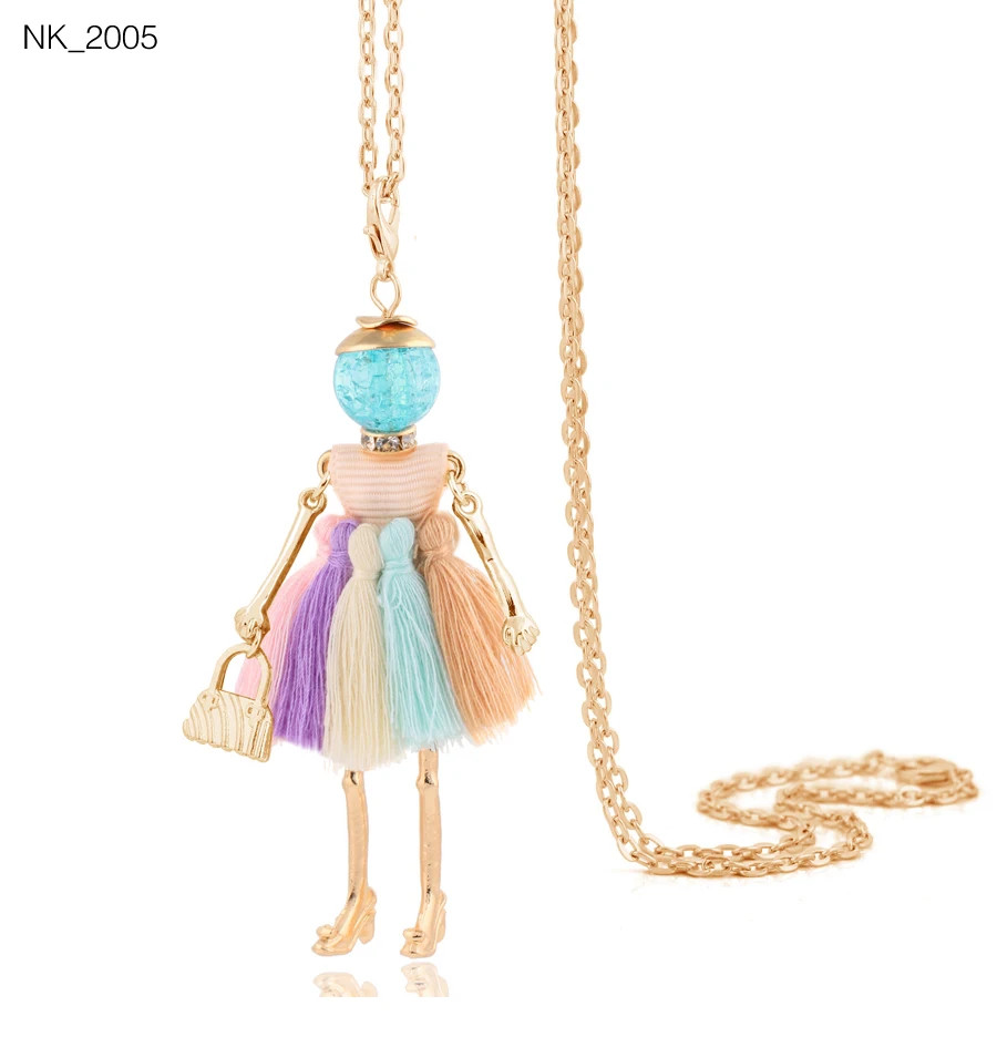 Statement Pendant Necklace Long Chain Lady Charm Jewelry Women Trend Style 1 Pc