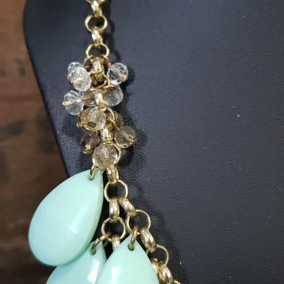 Costume Jewelry – Statement Necklace – Up to 24 Inches – Aqua Green
