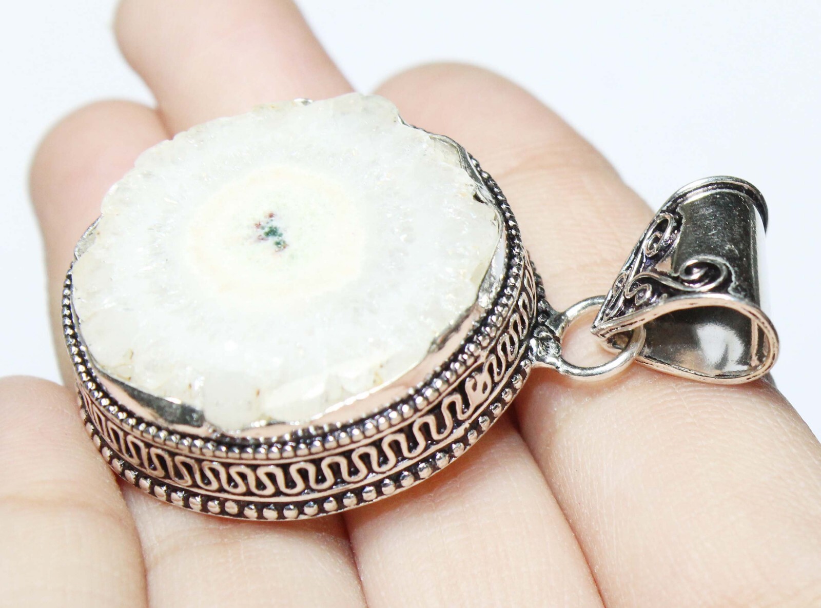 Solar Quartz Handmade Gemstone Pendant Jewelry Pendent Size 1.5 inches