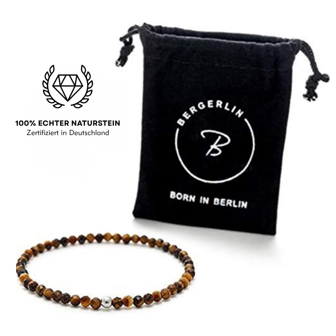 Real natural stone bracelet – Tested and certified in Germany – Genuine brace…