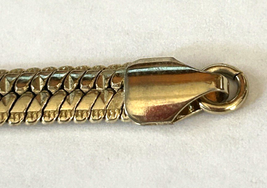 Gold tone Flat Snake Chain 7.5”