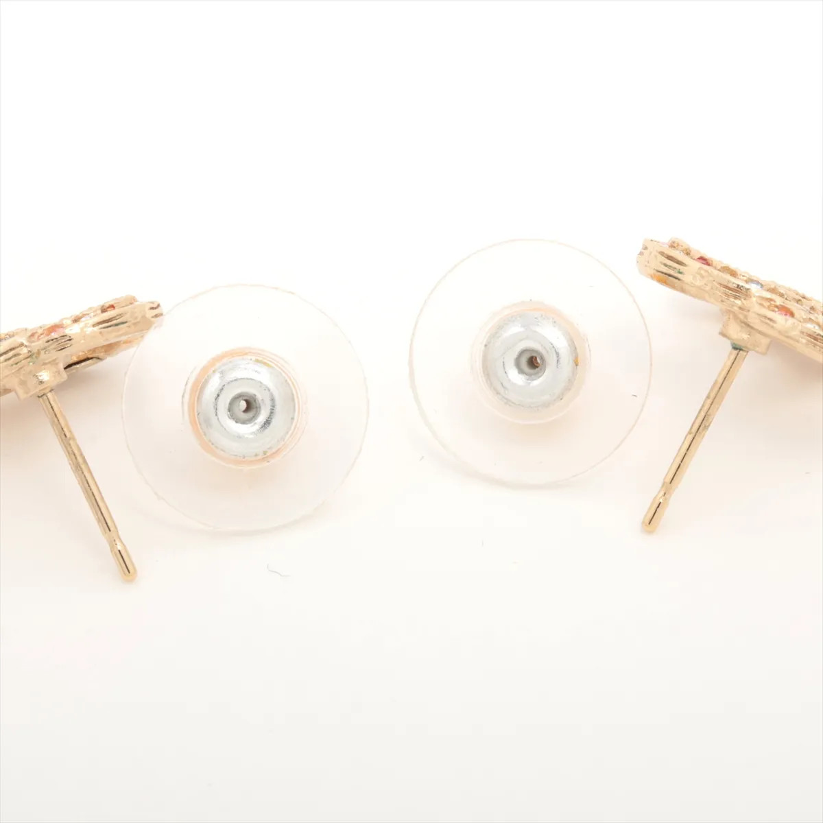 Chanel Coco Mark A20C Piercing jewelry (for both ears) GP×Rhinestone Gold