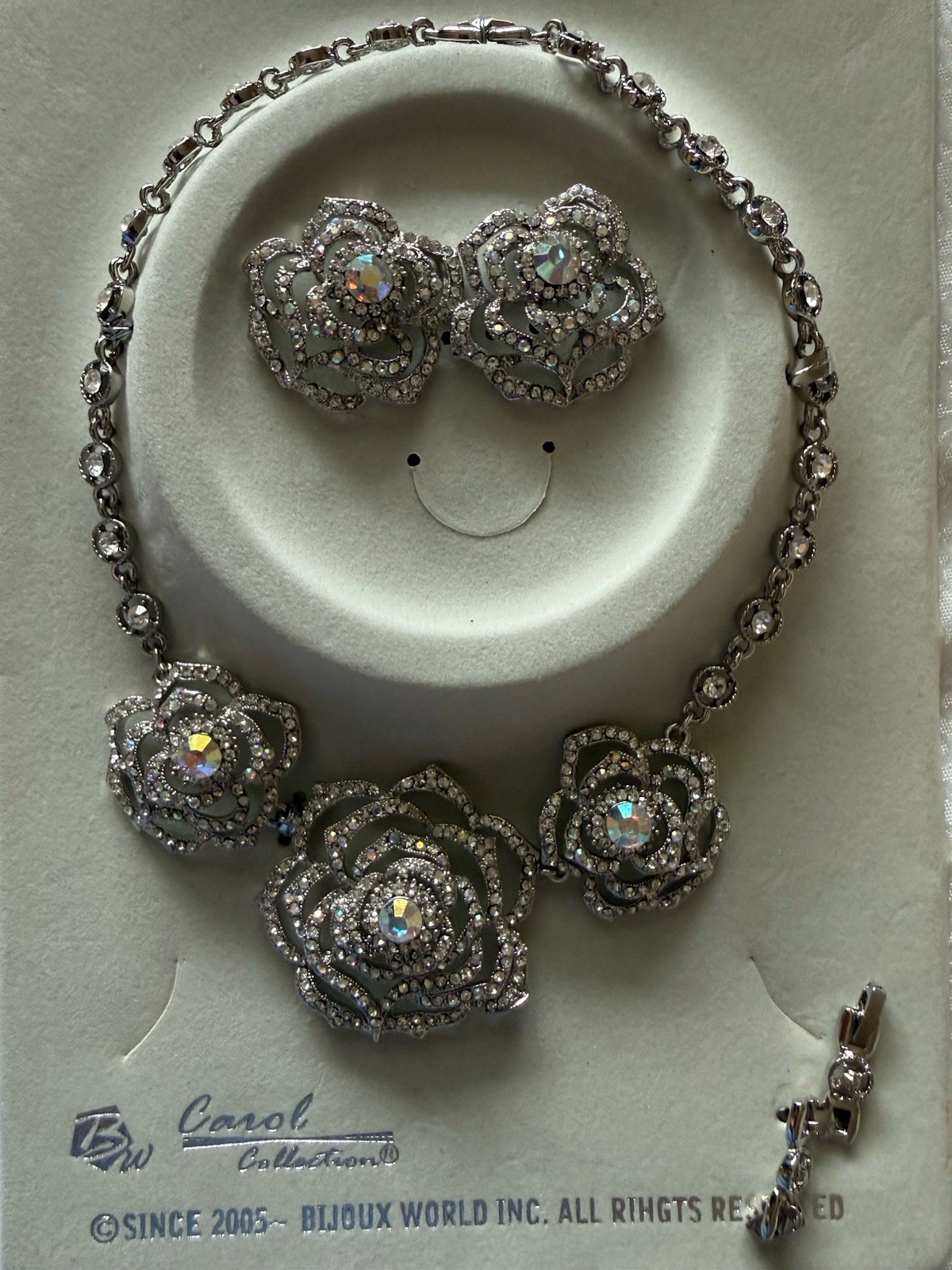 NIP Vintage Statement Jewelry Set By Bijoux World ‘Carol’ Necklace Earrings