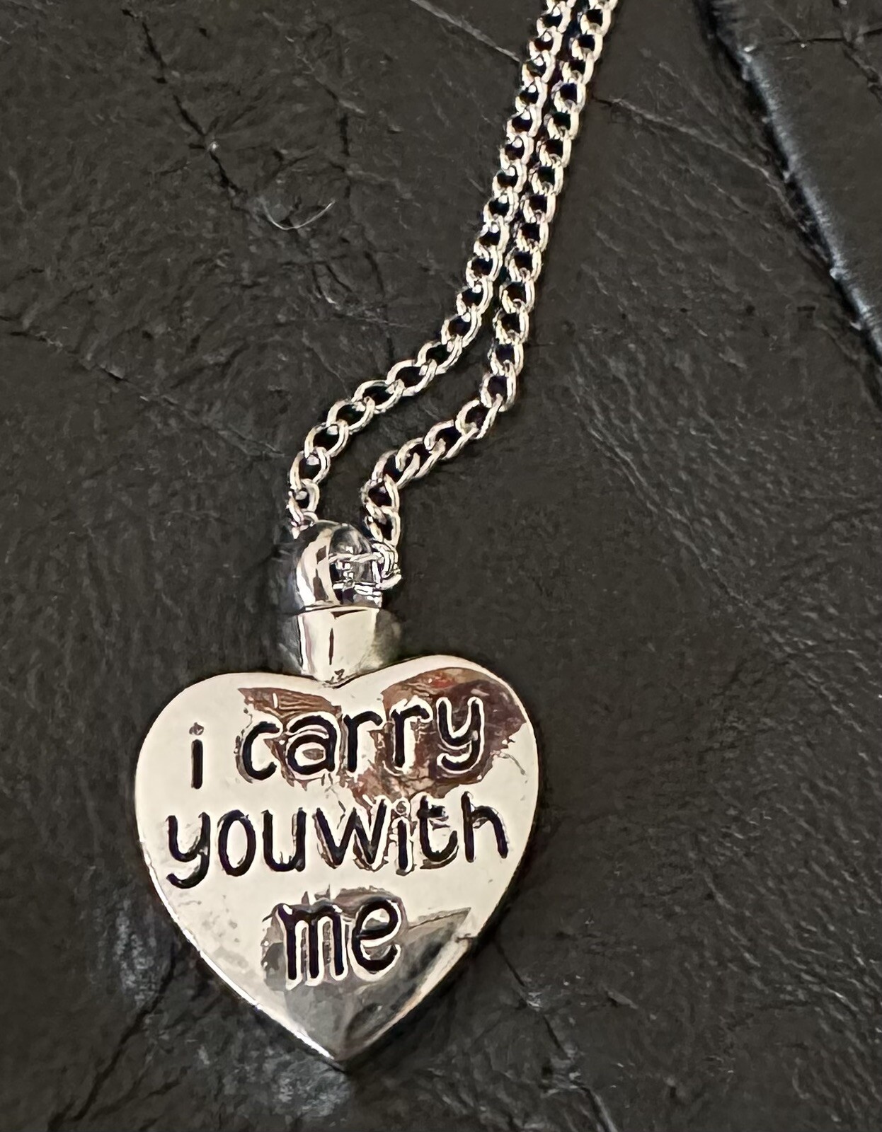 Ashes Urn Necklace Cremation Jewelry Heart Pendant For Ashes Memorial Locket NEW