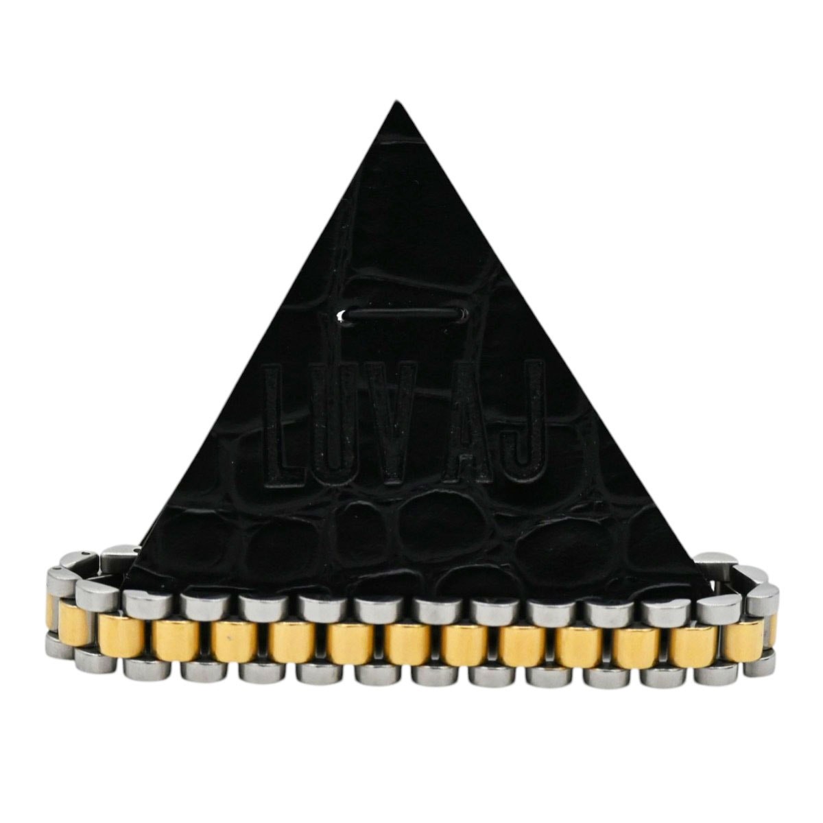 Luv AJ Two-Tone Timepiece Link Bracelet