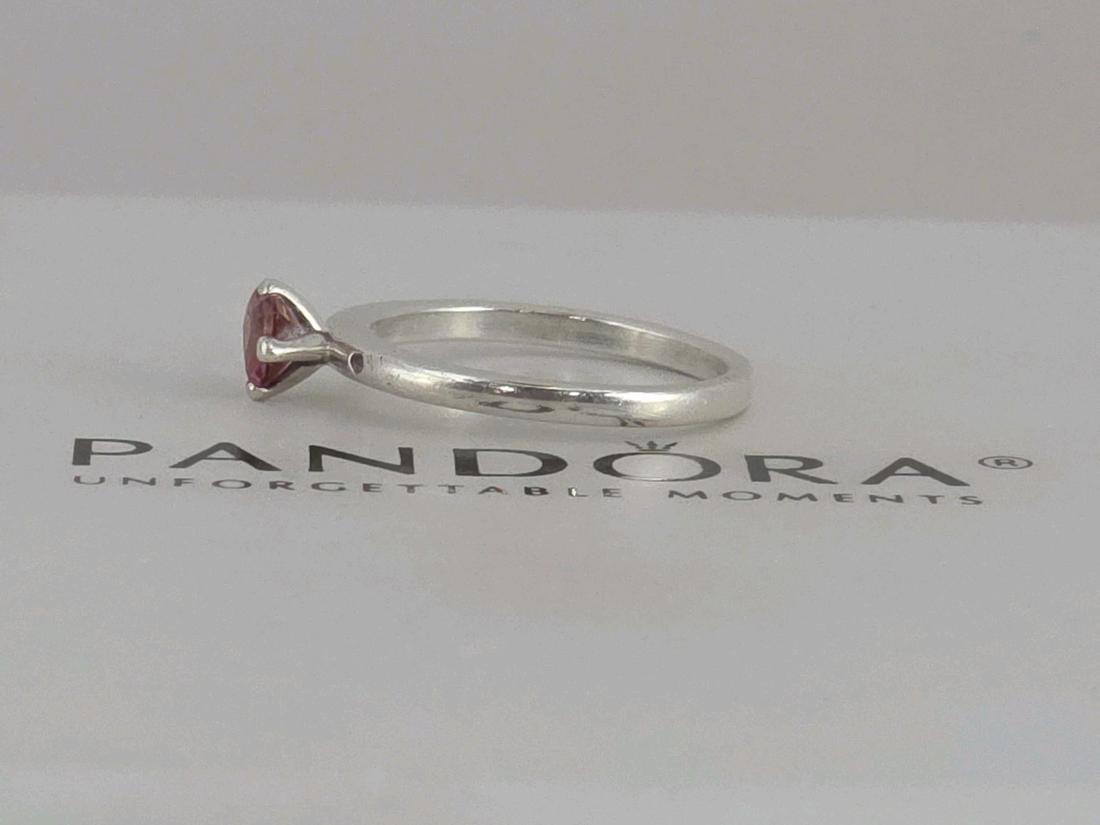 Pandora Sterling Silver You and Me Red CZ #196574CZRMX Sz. 7.0 US/54 EU
